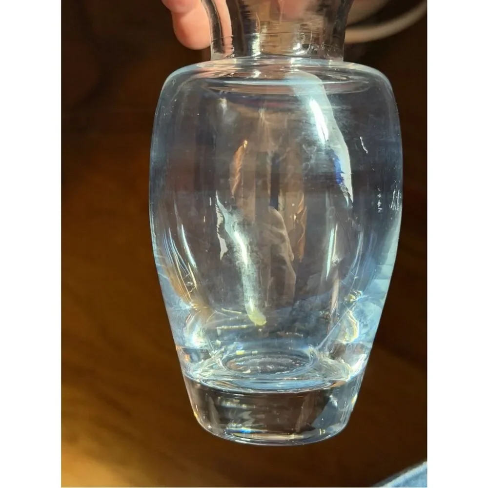 Simon Pearce Glass Vase Shelburne Art Glass Hand Blown 5.75”